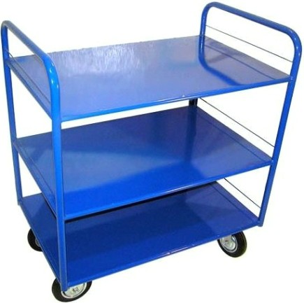Тележка платформенная ТЯ-3 3-х ярусная 600х1000, полки без бортика, колеса