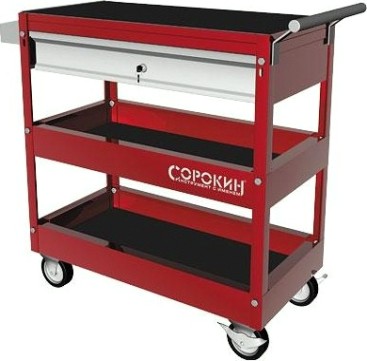 Тележка СОРОКИН 9.6 2 полки + ящик