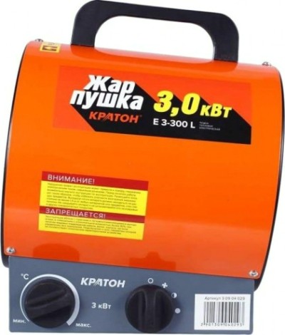 Тепловая пушка электрическая КРАТОН Жар-пушка Е 3-300 L [3 09 04 029]