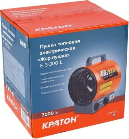 Тепловая пушка электрическая КРАТОН Жар-пушка Е 3-300 L [3 09 04 029]