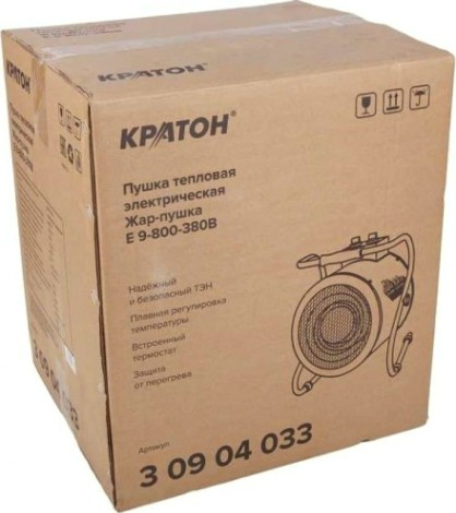 Тепловая пушка электрическая КРАТОН Жар-пушка Е 9-800-380В [3 09 04 033]