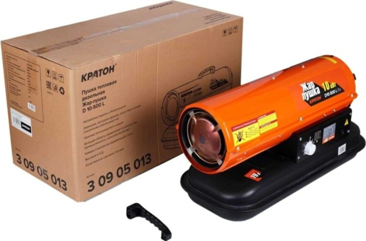 Тепловая пушка на дизтопливе прямого нагрева КРАТОН Жар-пушка D 10-500 L [3 09 05 013]