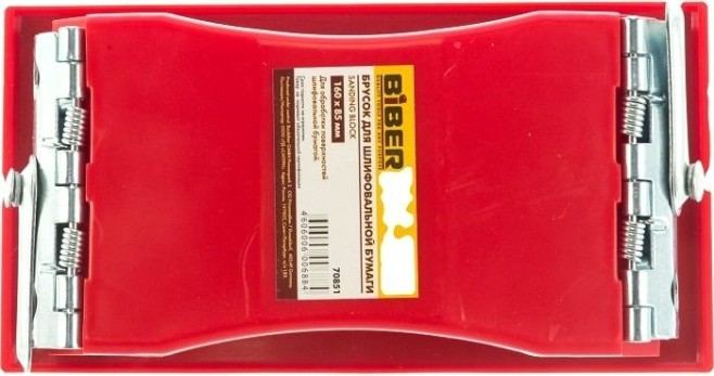 Терка Biber 70851 для шлифовальной бумаги 160х85мм [тов-048253]