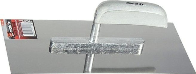 Терка MATRIX 280х130 мм гладилка из нержавеющей стали, деревян [86733]