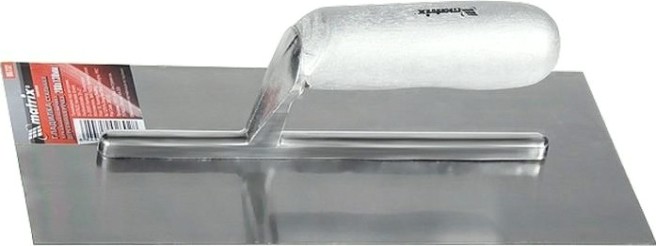 Терка MATRIX 280х130 мм гладилка стальная, полировка, деревянн [86732]