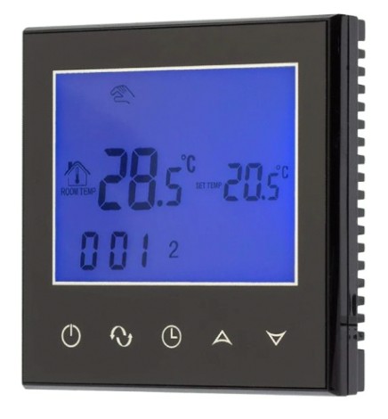 Терморегулятор для теплого пола REXANT R100B с автомат. програм. и сенсорными кнопками, черный [51-0589]