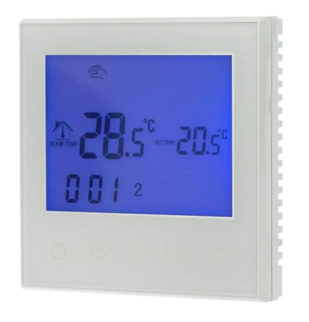 Терморегулятор для теплого пола REXANT R100W с автомат. програм. и сенсорными кнопками, белый [51-0588]