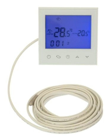 Терморегулятор для теплого пола REXANT R100W с автомат. програм. и сенсорными кнопками, белый [51-0588]