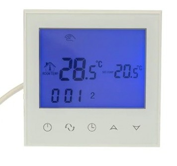 Терморегулятор для теплого пола REXANT R150 Wi-Fi с автомат. програм. и сенсорными кнопками, белый [51-0590]