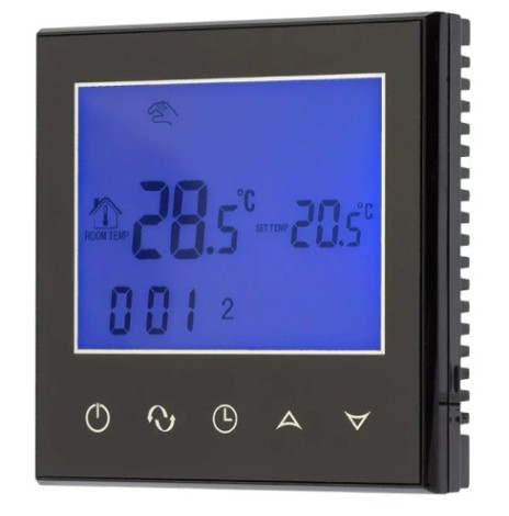 Терморегулятор для теплого пола REXANT R150 Wi-Fi с автомат. програм. и сенсорными кнопками, черный [51-0591]