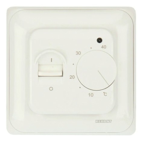Терморегулятор для теплого пола REXANT R70XT механический с датчиком температуры 3500Вт, белый [51-0531]