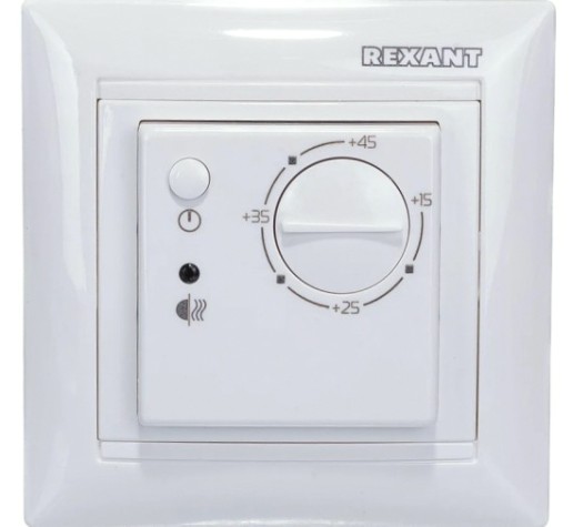 Терморегулятор для теплого пола REXANT RX-308B механический, белый [51-0562]