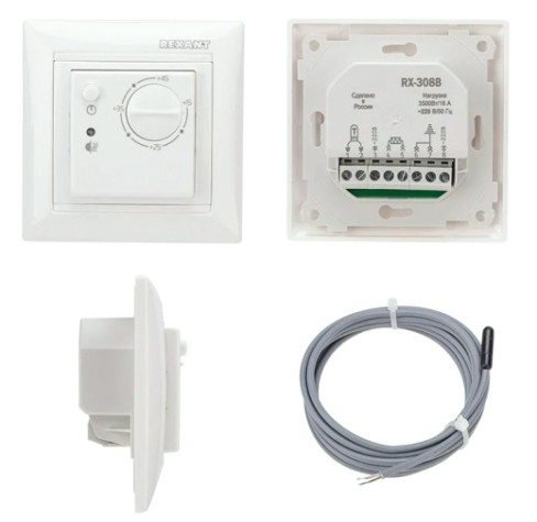 Терморегулятор для теплого пола REXANT RX-308B механический, белый [51-0562]