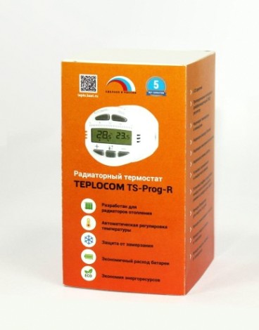 Термостат радиаторный TEPLOCOM TS-Prog-R [918]