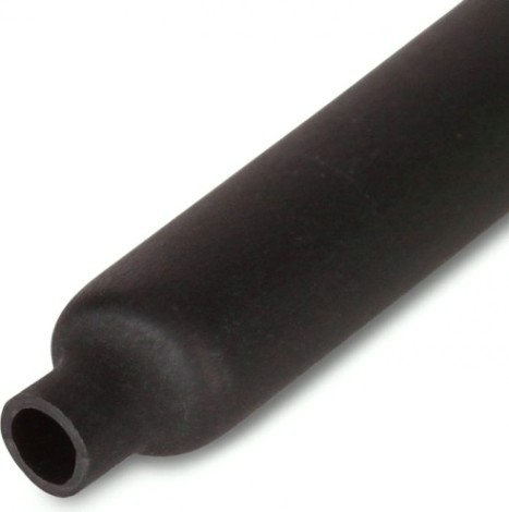 Термоусаживаемая трубка КВТ ТУТнг-LS-8/4 с коэффициентом усадки 2:1, черная (100 метров) [60089]