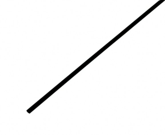 Термоусаживаемая трубка REXANT 20-2506 ТУТ нг 2,5/1,25мм, черная (уп.50 шт. по1м)