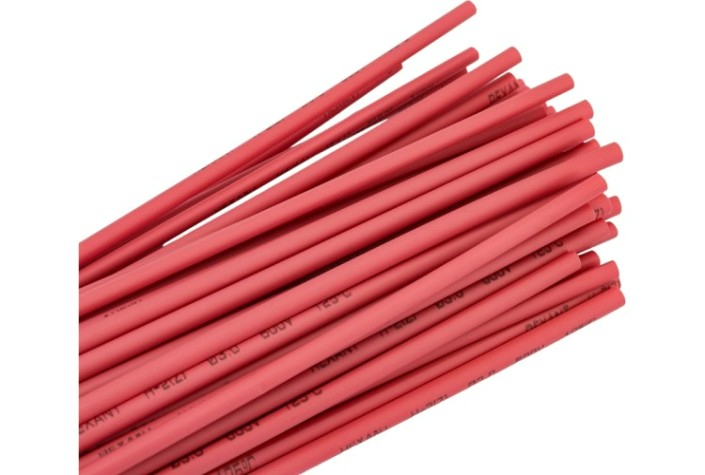 Термоусаживаемая трубка REXANT 20-3004 ТУТ нг 3,0/1,5мм, красная (уп.50 шт. по1м)