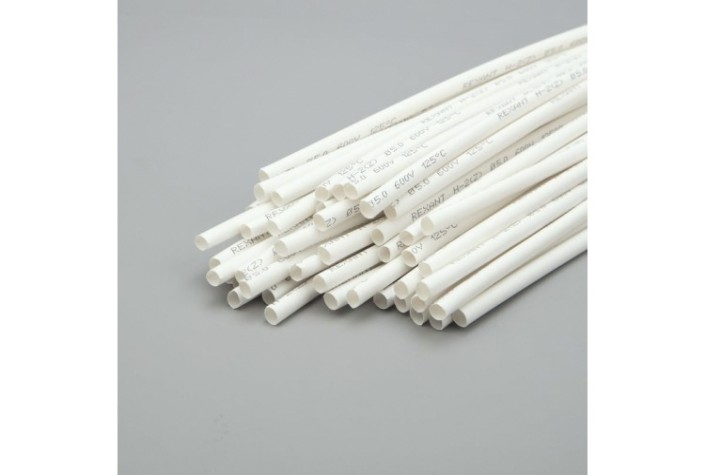 Термоусаживаемая трубка REXANT 20-5001 ТУТ нг 5,0/2,5мм, белая (уп.50 шт. по1м)