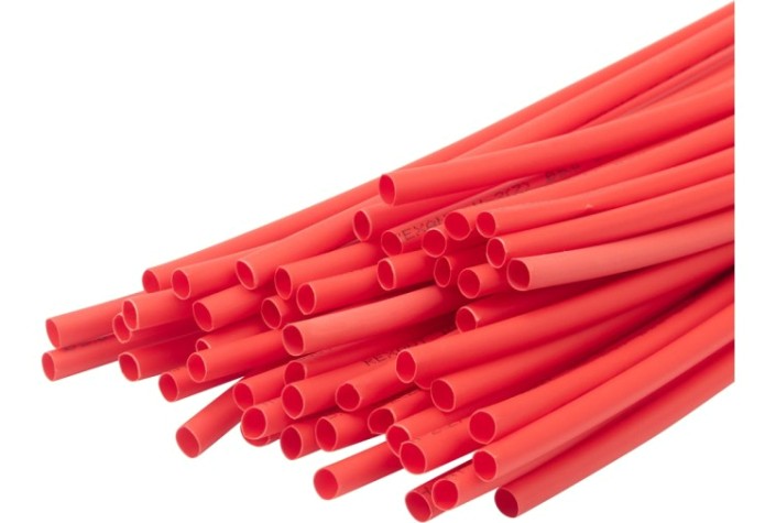 Термоусаживаемая трубка REXANT 20-5004 ТУТ нг 5,0/2,5мм, красная (уп.50 шт. по1м)