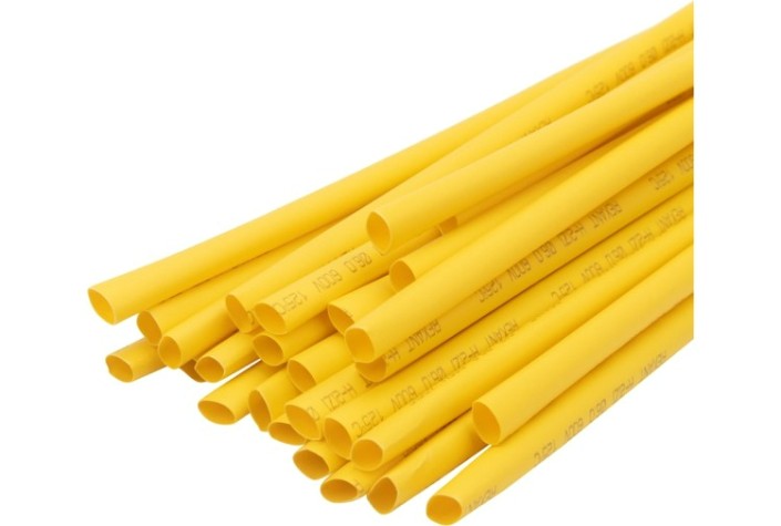 Термоусаживаемая трубка REXANT 20-6002 ТУТ нг 6,0/3,0мм, желтая (уп.50 шт. по1м)