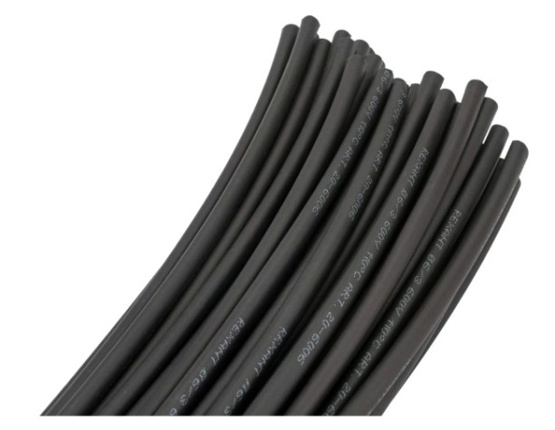 Термоусаживаемая трубка REXANT 20-6006 ТУТ нг 6,0/3,0мм, черная (уп.50 шт. по1м)