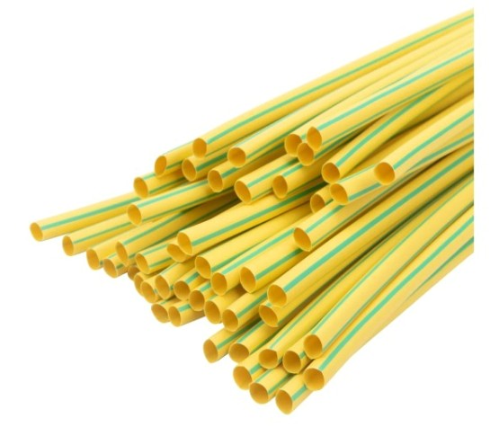 Термоусаживаемая трубка REXANT 20-6007 ТУТ нг 6,0/3,0мм, желто-зеленая (уп.50 шт. по1м)