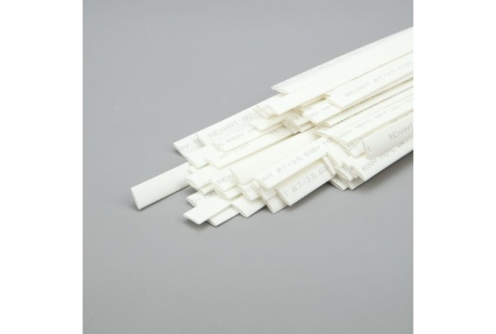 Термоусаживаемая трубка REXANT 20-7001 ТУТ нг 7,0/3,5мм, белая (уп.50 шт. по1м)