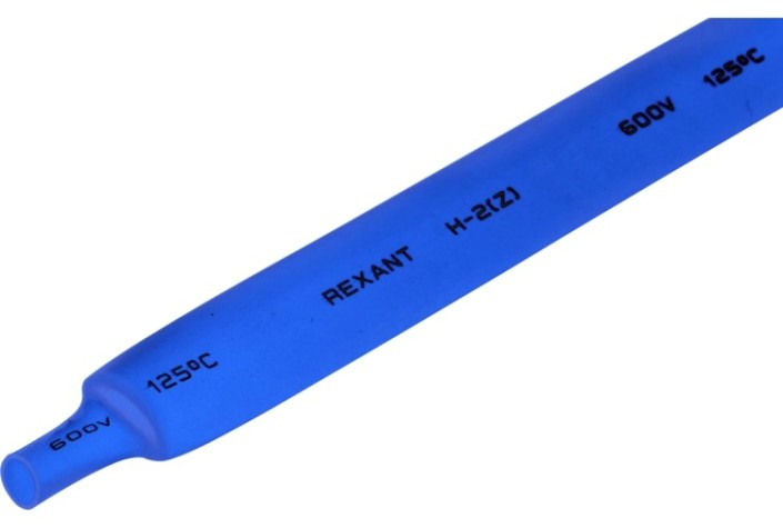 Термоусаживаемая трубка REXANT 21-2005 ТУТ нг 12,0/6,0мм, синяя (уп.50 шт. по1м)