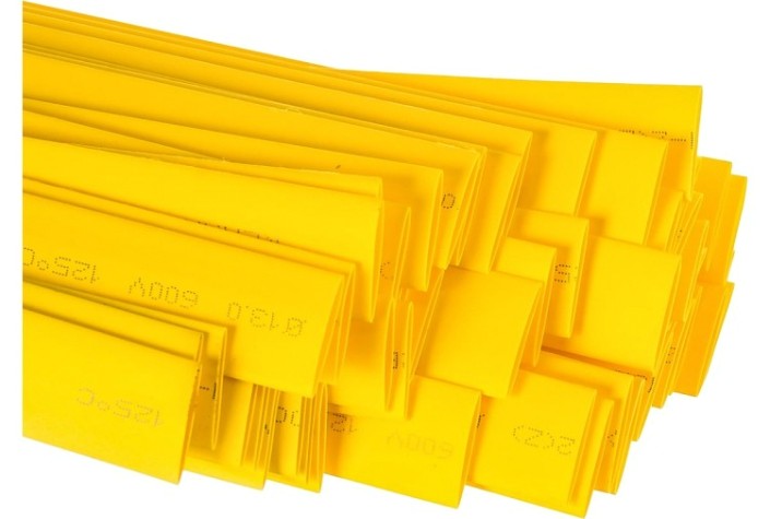 Термоусаживаемая трубка REXANT 21-3002 ТУТ нг 13,0/6,5мм, желтая (уп.50 шт. по1м)