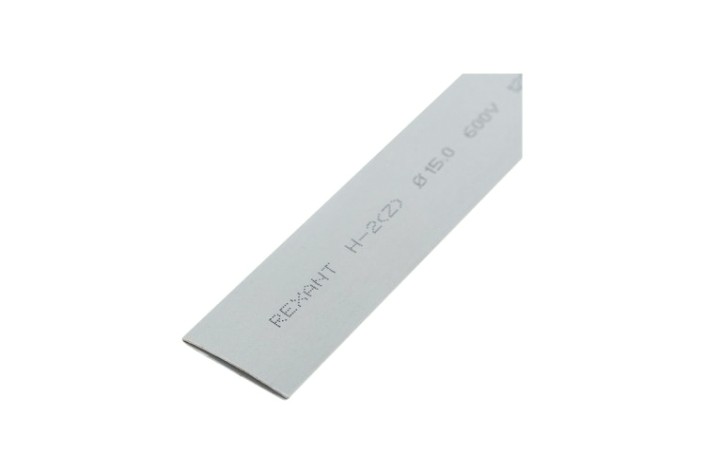 Термоусаживаемая трубка REXANT 21-5010 ТУТ нг 15,0/7,5мм, серая (уп.50 шт. по1м)