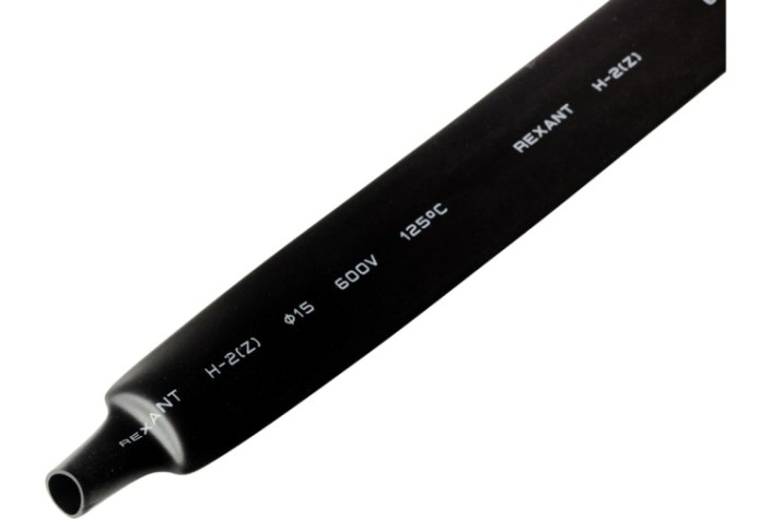 Термоусаживаемая трубка REXANT 21-8006 ТУТ нг 18,0/9,0мм, черная (уп.50 шт. по1м)