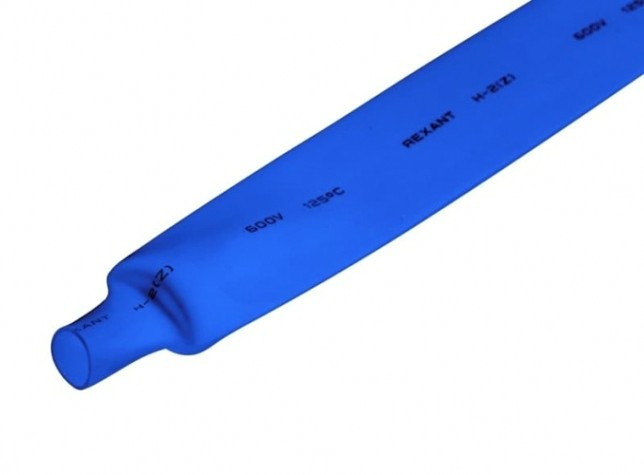 Термоусаживаемая трубка REXANT 22-0006 ТУТ нг 20,0/10,0мм, синяя (уп.10 шт. по1м)