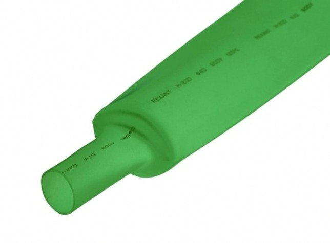 Термоусаживаемая трубка REXANT 24-0003 ТУТ нг 40,0/20,0мм, зеленый (уп.10 шт. по 1м)