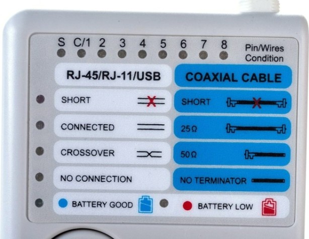Тестер кабельный REXANT R-3468 универсальный 5 в 1 [12-1003]