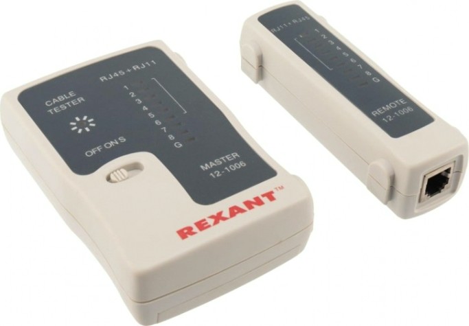 Тестер кабельный REXANT RX-468 rj-45+rj-11 [12-1006]