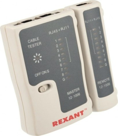 Тестер кабельный REXANT RX-468 rj-45+rj-11 [12-1006]
