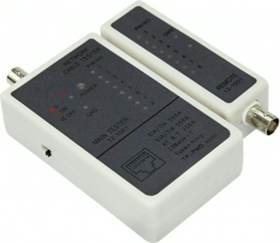 Тестер кабеля REXANT RG-45 + BNC 5248 [12-1001]