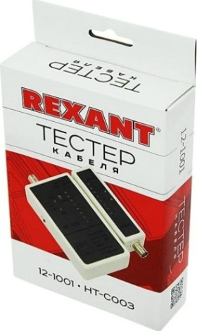 Тестер кабеля REXANT RG-45 + BNC 5248 [12-1001]