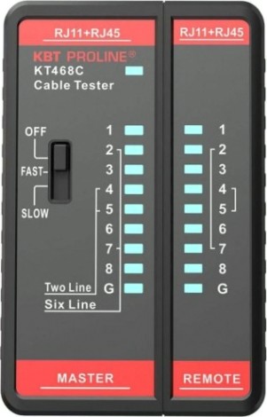 Тестер КВТ LAN кабельный KT 468С PROLINE [88552]