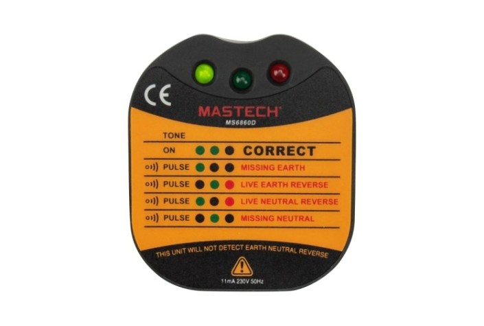 Тестер розеток MASTECH 13-1260 MS6860D