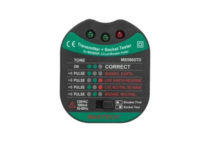 Тестер розеток MASTECH 13-1265 детектор автоматов MS5905RTD Тестер розеток MASTECH 13-1265 детектор автоматов MS5905RTD
