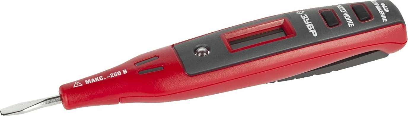 Тестер ЗУБР Мастер цифровой со световым индикатором, 140мм [45240]