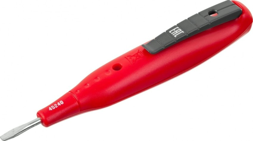 Тестер ЗУБР Мастер цифровой со световым индикатором, 140мм [45240]