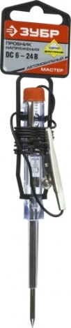 Тестер ЗУБР МАСТЕР пробник для автопроводки, пластик. клипса, на подв [25745]