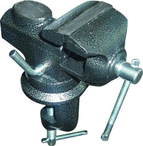 Тиски Biber Профи 85887 настольные, поворотные с наковальней 65мм [тов-125013]