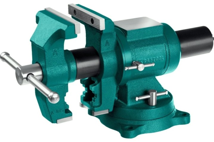 Тиски KRAFTOOL 3D Multi-Purpose 125 мм, чугунные слесарные [32706-125]