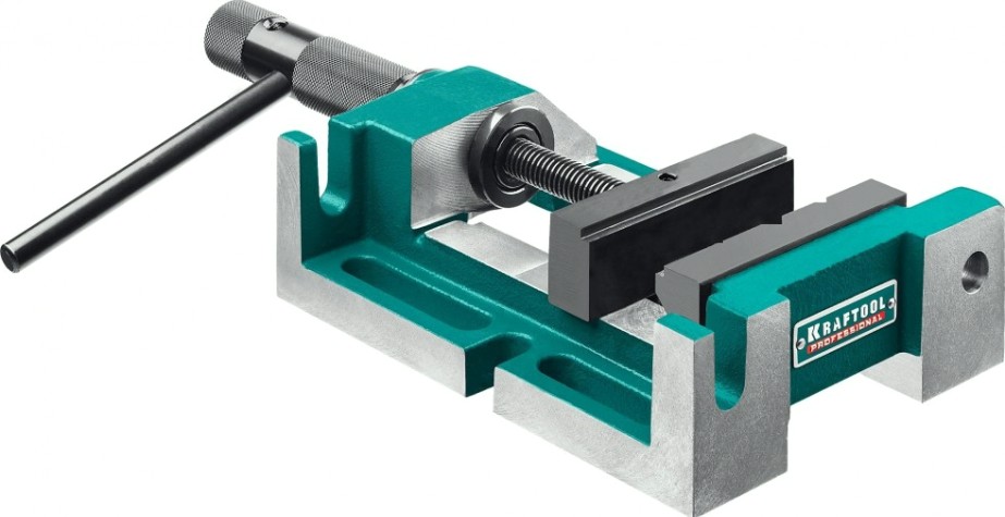 Тиски KRAFTOOL станочные 100 мм трехсторонние, сверлильные [32716-100]