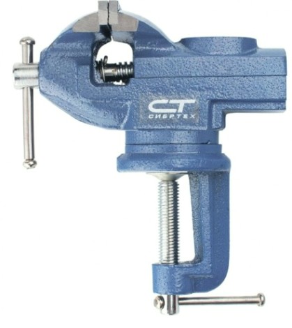 Тиски СИБРТЕХ 65 мм слесарные, настольные, поворотные, ширина рабочих [18672]