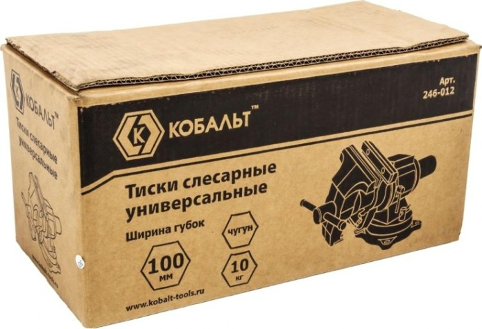 Тиски слесарные Кобальт 100 мм 246-012 [246-012]