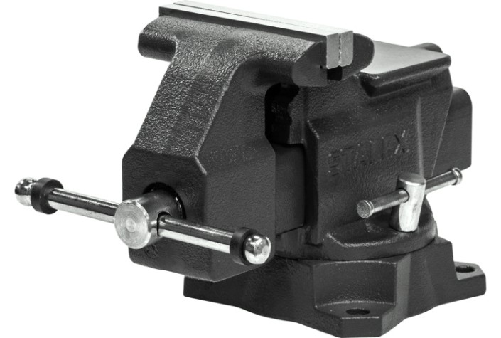 Тиски слесарные STALEX "Кайман", 114х100 мм 210°, 7,9 кг. [D40]